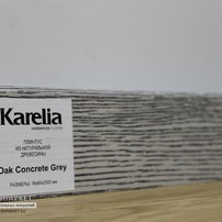 Фотография ламели - Шпонированный плинтус Karelia 60х16х2500 Дуб Concrete Grey -  класса