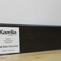 Фотография ламели - Шпонированный плинтус Karelia 60х16х2500 Дуб Dark Chokolate -  класса