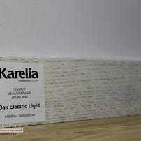 Фотография ламели - Шпонированный плинтус Karelia 60х16х2500 Дуб Electric Light -  класса