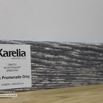 Фотография ламели - Шпонированный плинтус Karelia 60х16х2500 Дуб Promenade Grey -  класса