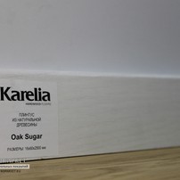 Фотография ламели - Шпонированный плинтус Karelia 60х16х2500 Дуб Sugar -  класса