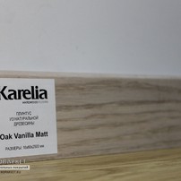 Фотография ламели - Шпонированный плинтус Karelia 60х16х2500 Дуб Vanilla Matt -  класса